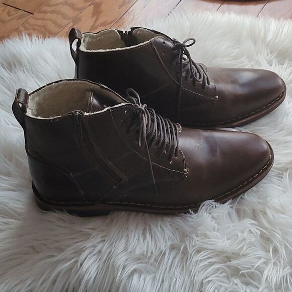 Mens Steve Madden Boots size 12 Harrison Dark Brown - Picture 2 of 6